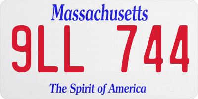 MA license plate 9LL744