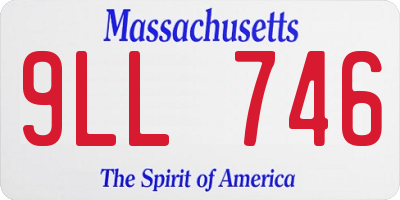 MA license plate 9LL746