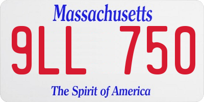 MA license plate 9LL750