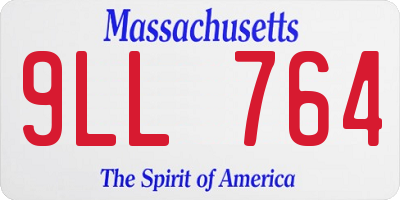 MA license plate 9LL764