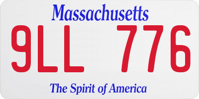 MA license plate 9LL776