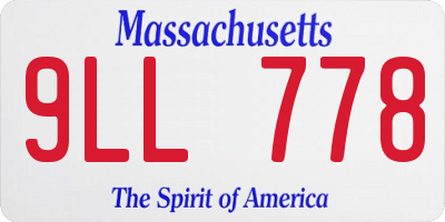MA license plate 9LL778