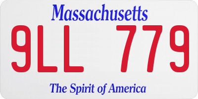 MA license plate 9LL779