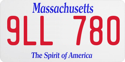 MA license plate 9LL780