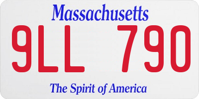 MA license plate 9LL790