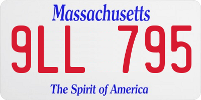 MA license plate 9LL795