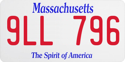 MA license plate 9LL796