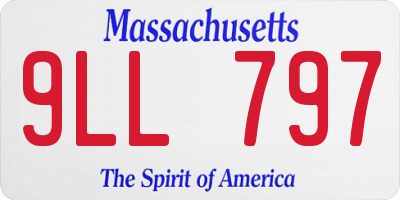 MA license plate 9LL797