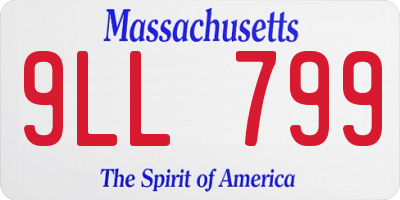 MA license plate 9LL799
