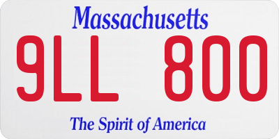 MA license plate 9LL800
