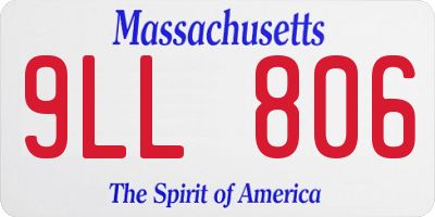 MA license plate 9LL806