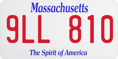 MA license plate 9LL810