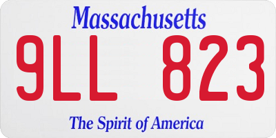 MA license plate 9LL823
