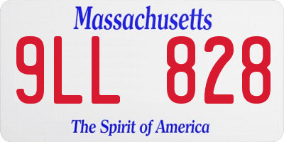 MA license plate 9LL828