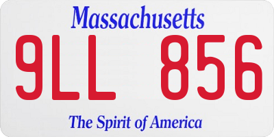 MA license plate 9LL856
