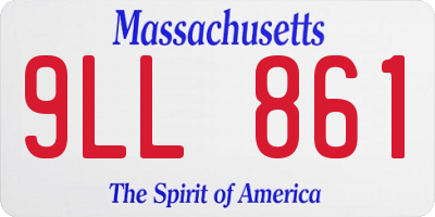 MA license plate 9LL861