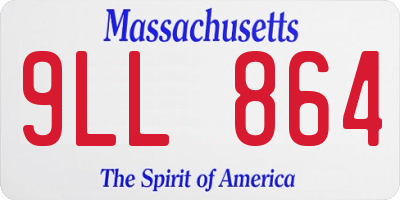 MA license plate 9LL864