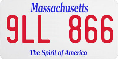 MA license plate 9LL866