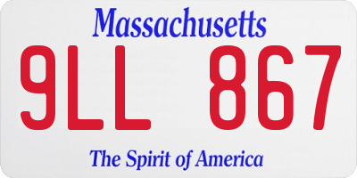 MA license plate 9LL867