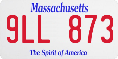 MA license plate 9LL873