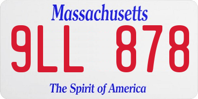 MA license plate 9LL878