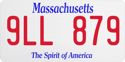 MA license plate 9LL879