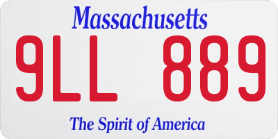 MA license plate 9LL889