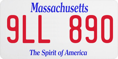 MA license plate 9LL890