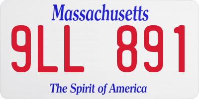 MA license plate 9LL891