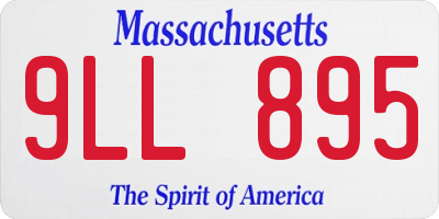 MA license plate 9LL895