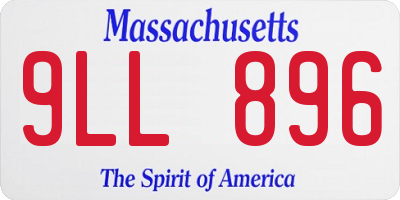 MA license plate 9LL896