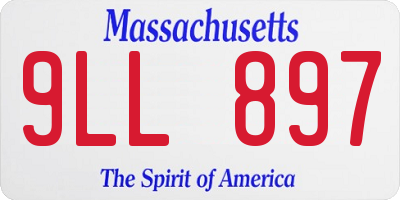 MA license plate 9LL897