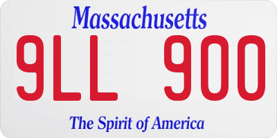 MA license plate 9LL900