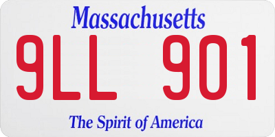 MA license plate 9LL901
