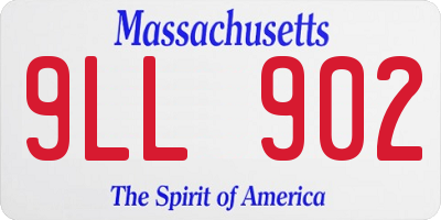 MA license plate 9LL902
