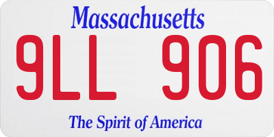 MA license plate 9LL906