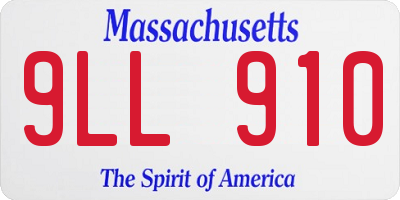 MA license plate 9LL910