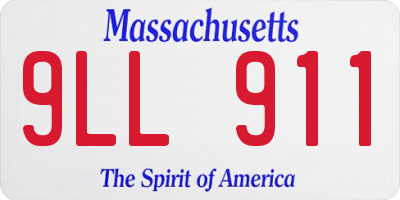 MA license plate 9LL911
