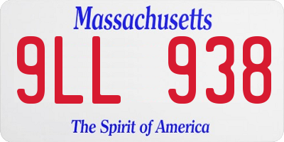 MA license plate 9LL938