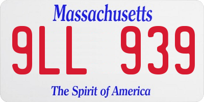 MA license plate 9LL939