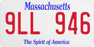 MA license plate 9LL946