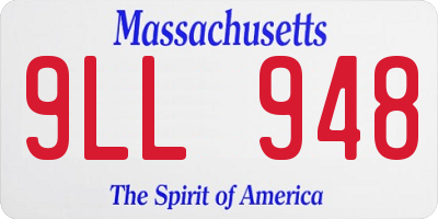 MA license plate 9LL948
