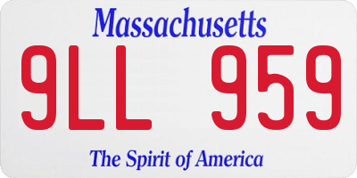 MA license plate 9LL959