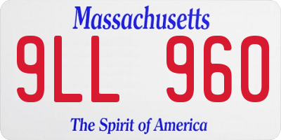 MA license plate 9LL960
