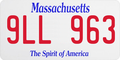 MA license plate 9LL963