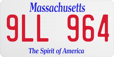MA license plate 9LL964