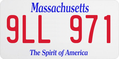 MA license plate 9LL971
