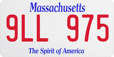 MA license plate 9LL975