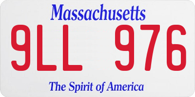 MA license plate 9LL976