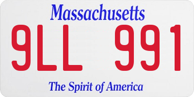 MA license plate 9LL991